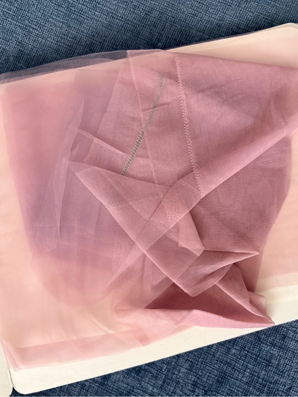 VTG Victoria’s Secret Rose Pink Sheer Nylon Demi Toe Stockings Size M